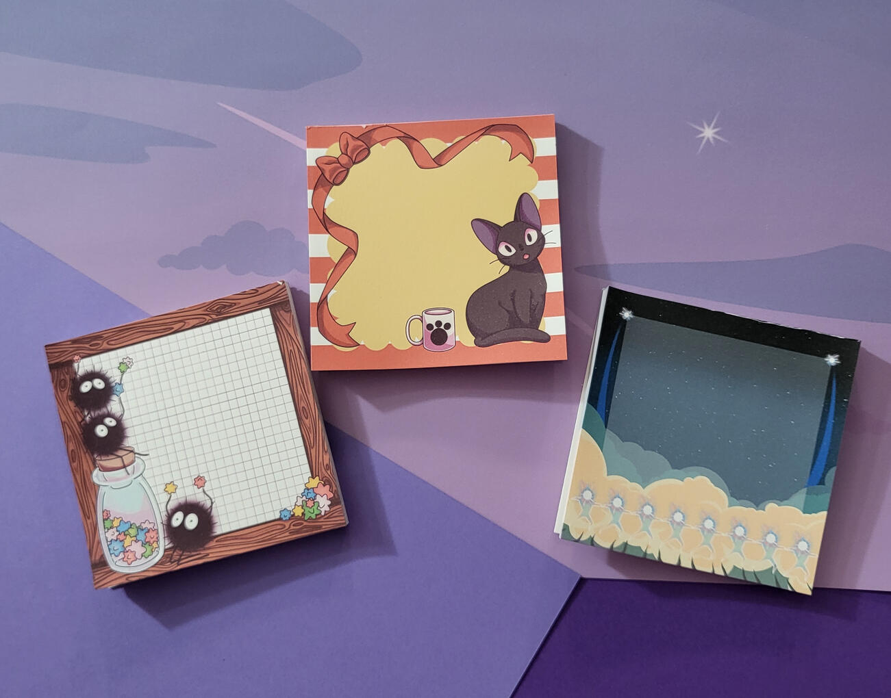 3x3in Ghibli Fanart Memo Pads