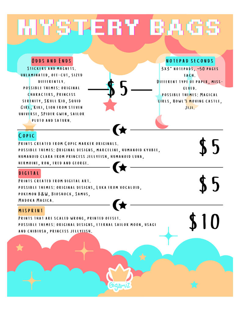 Mystery Grab Bag Menu